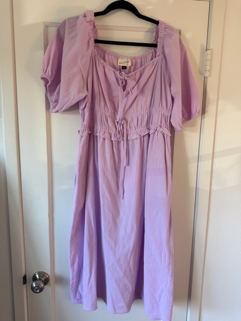 Universal Thread Lilac Midi Dress with Puff Sleeves